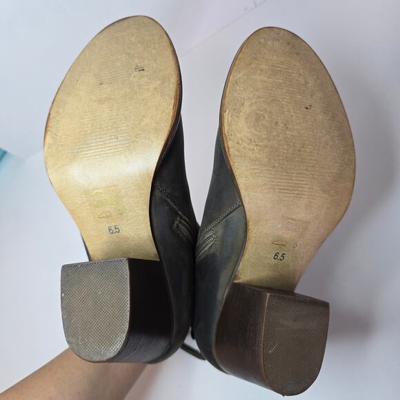 Blondo Waterproof 6.5 Dark Camo Nivada Ankle Boots Distressed look. Leather Fun - Picture 12 of 14